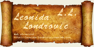 Leonida Londrović vizit kartica